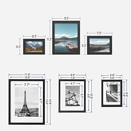 Songmics со различна големина рамки за слики пакет со фото рамки со 17 пакувања