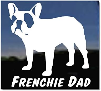 Французиски тато ~ Француски булдог винил прозорец Декларална налепница за кучиња