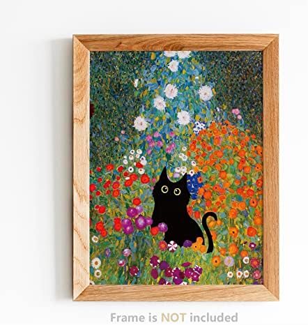 Смешна црна мачка бања декор wallидна уметност симпатична мачка уметност фарма куќа куќа wallид декор мачки подароци за loversубители на мачки