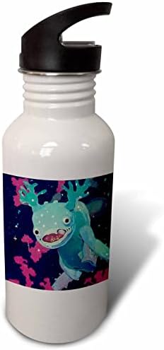 3drose axolotl во вселенска фантазија АИ генерирана уметност - шишиња со вода