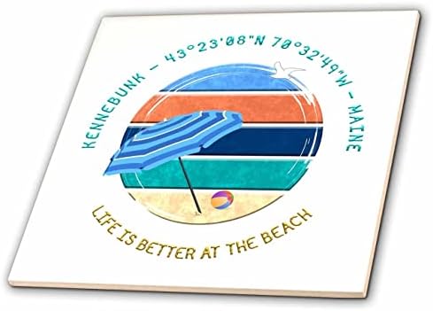 3дроуз Кенебунк, Округот Јорк, Мејн. Летна плажа добар подарок за семејна меморија-Плочки