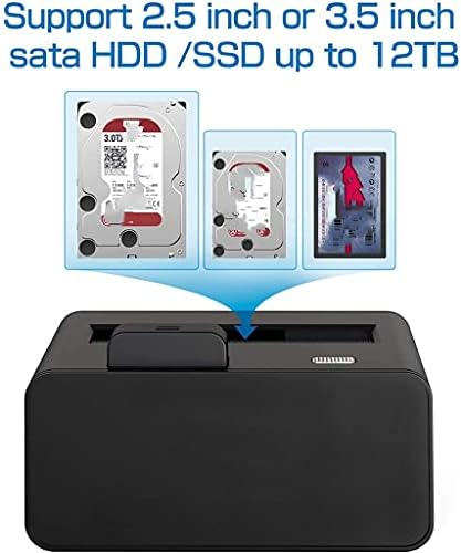 DLOETT USB 3.0 ДО SATA Хард Диск Докинг Станица До Копчето, 2.5, 3.5-инчен HDD SSD Станица UASP Поддршка 10tb