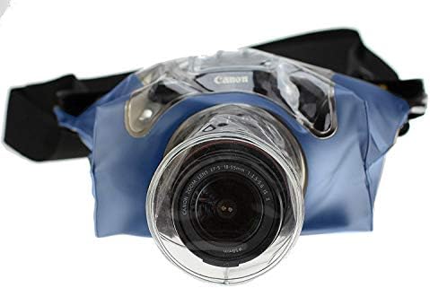 Navitech Blue DSLR SLR водоотпорен куќиште за куќиште/торбичка за покривање, сува торбичка компатибилна со Nikon D3400