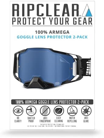 RipClear Armega Goggle Lens Protecters, воено одделение за кристално чиста гребење 2-пакет