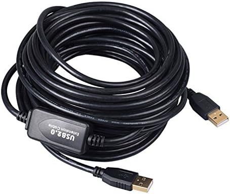 USB кабел 65ft, USB A до A, Tanbin USB до USB -кабел USB машко до машки USB 2.0 кабел тип А машко за да напишете машки за хард диск за пренос
