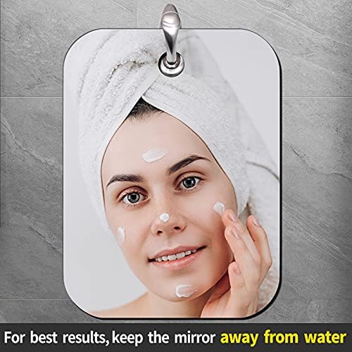 Огледало за непрекинато миро за туширање за бричење, рачно огледало за бања за мажи и жени нераскинливи преносни огледала за патувања