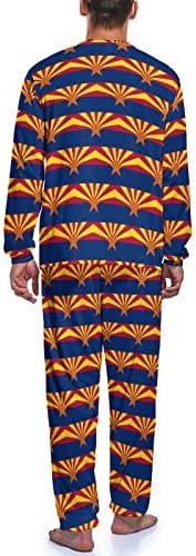 Знаме На Menзона Машка Пижама Комплет Долги Ракави Облека За Спиење Сет Пјс За Домашно Патување Во Спалната Соба