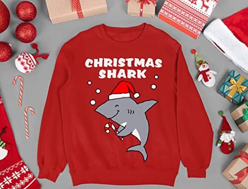 Tstars Jawlly ајкула маичка за дете млади деца грда божиќен џемпер стил
