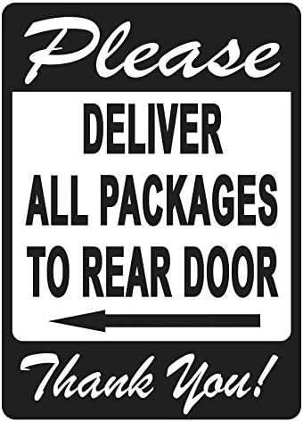 Испорачајте ги сите пакувања на знакот на задната врата-Пријатен потсетник за испорака на луѓето што треба да го следат, живописен дизајн плус