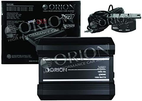Orion XTR1500.1DZ моноблок стабилен на засилувач со високи перформанси од 1 Ohm класа Д со 4-насочна заштита од колото и вклучена е далечинска