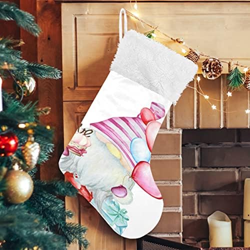 Алаза Божиќни чорапи Гноми со балони Класични персонализирани големи декорации за порибување за семејни празнични сезони за забави Декор