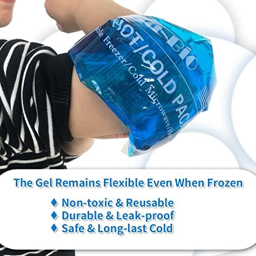 Дополнителни големи гел мраз пакувања за повреди кои можат да се користат гел ладна компресија за рамо, колено, грб и врат - топло