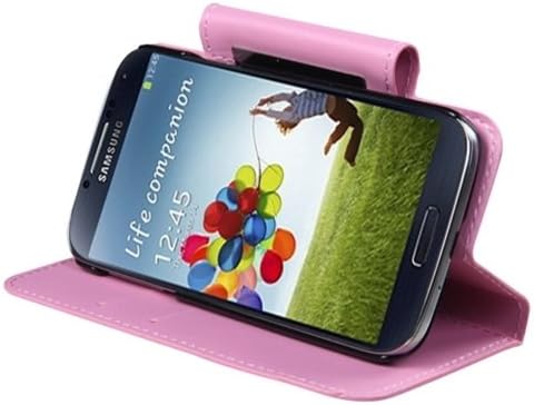 MyBat BookStyle MyJacket Pallet со слот за картички за Samsung Galaxy S 4 - Пакување на мало - розова