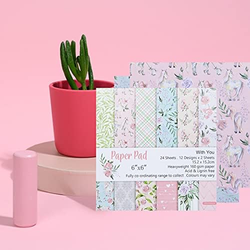 Колекција на хартија за хартија за цветни книги Yarumi | со тебе | Свадбениот албум со теми за хартија за хартија 6 × 6 Еднострана хартиена