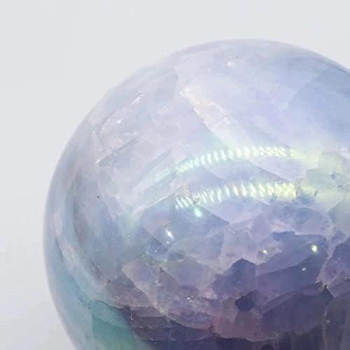 Природна кристална аура сина калцитна сфера Селеститска топка за заздравување, позитивна енергија, погодна како подарок, украс за домови