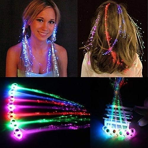 Floralby LED осветли плетенка од плетенка, светлечки оптички влакна Декор за барот за забави за Ноќта на вештерките - Зелена
