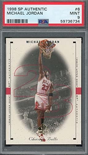 Мајкл Jordanордан 1998 Горна палуба СП автентична кошаркарска картичка 6 оценета PSA 9