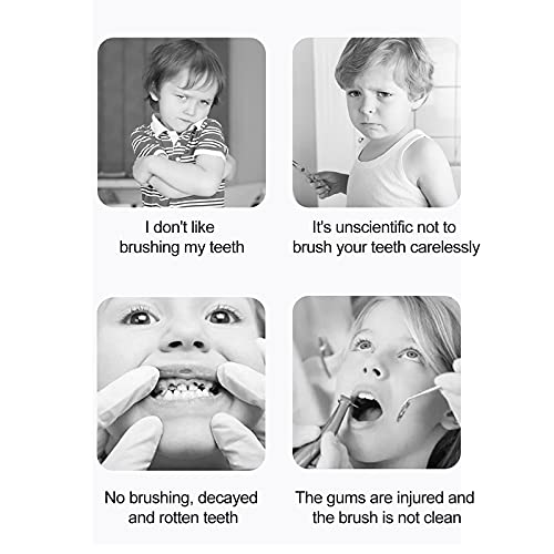 4 парчиња деца со четкичка за заби во форма на сите кружни заби длабоко чистење масажа симпатична пингвин рачна обука за заби