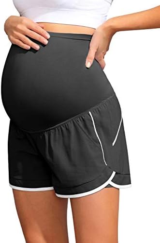 Мааци породилно двојно слој обични атлетски шорцеви со странични џебови
