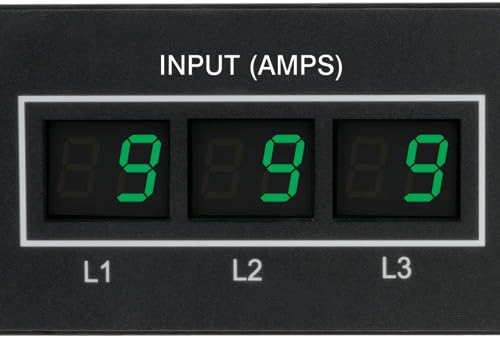 Tripp Lite 5700W 3-фаза мерен PDU, 27 продажни места, 208 / 120V, 16A, 6 стапки / 1,83 метар L21-20p Влезен кабел за напојување, 0U вертикална
