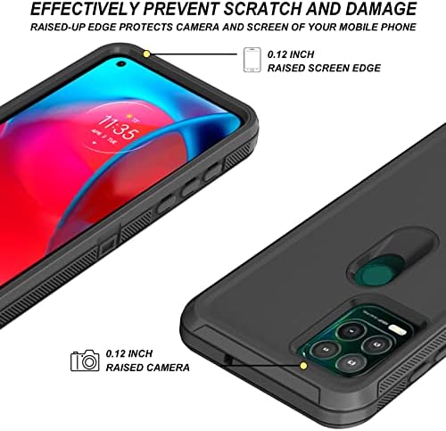Onola компатибилен со Moto G Stylus 5G 2021 Case со заштитник на HD екран [не за G стилус 5G 2022/ 4G 2021] Тешка должност 3 во 1 за