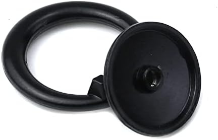 Faotup 4pcs црна цинк легура декоративни прстени за кабинети, влечење на фиоки за црна капка, влечење на кабинетот за кабинет, влечење на кабинетот