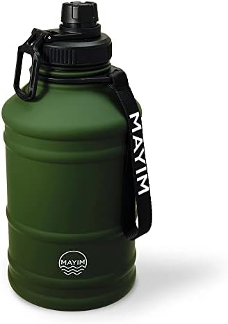 Големо шише со вода од не'рѓосувачки челик - Големо метално шише за пиење со спортови, кампување, теретана, вежби - 2.2L/ 74oz/