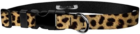 Moose Pet Wear Cood Cooke - Окорен прилагодливи јаки за домашни миленици, направени во САД - ширина од 1 инч, средна, зебра