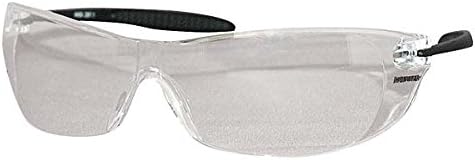 Ironелезница Jackекмен 3475 серија Најлон заштитни безбедносни очила, чиста леќа, црна рамка