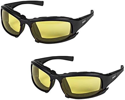 Безбедност на Jексон безбедност Калико Безбедносна очила V50, леќи против магла Амбер, заменливи храмови, лента за глава и торба