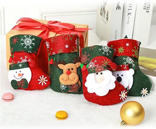 Сет за божиќни порибници, Мало порибување на Дедо Мраз, персонализирани Божиќни чорапи за возрасни деца, Божиќни украси за порибување