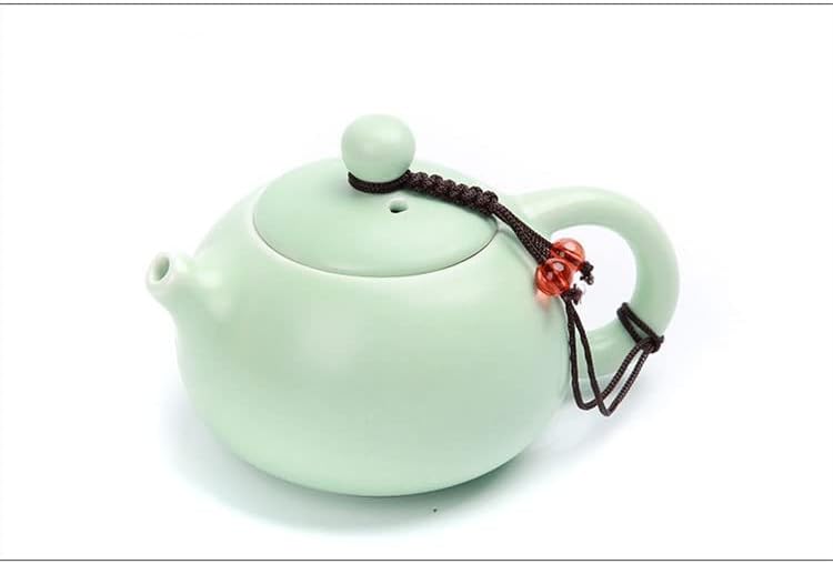Мини патувачки кинески чај сет-Премиум кинеска церемонија на чај за релаксирачки искуства-чаша чаша сет направена од керамика и бамбус-високо
