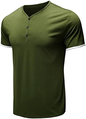 Хенли маица за мажи, компас печати кратки ракави графички маички мажи лето секојдневен спорт тенок пулвер врвови