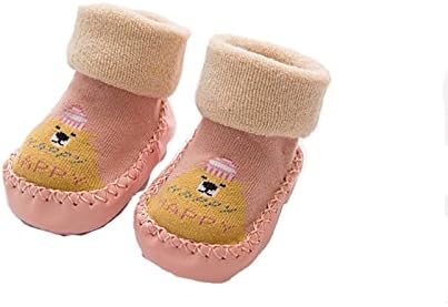 Чевли за чорапи за деца, новороденчиња бебешки момчиња, девојчиња цртани уши, подни чорапи, кои не се лизгаат бебе чекори чевли чорапи чевли