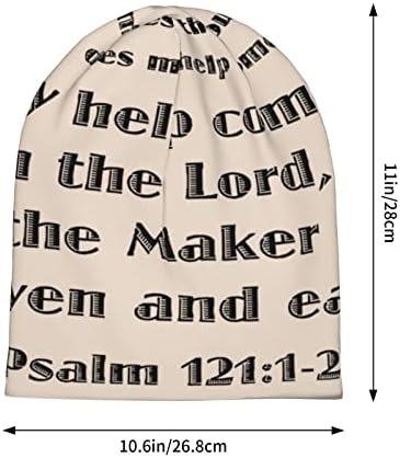 Подарок За Девојка, Жолта Христијанска Библиска Стих Мека Плетена Шапка, Ги Кревам Очите Кон Планината Псалм 121 12