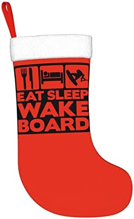 Cutedwarf Јадете сон за спиење Божиќно порибување Божиќни празници за одмор камин виси чорап 18 инчи чорапи