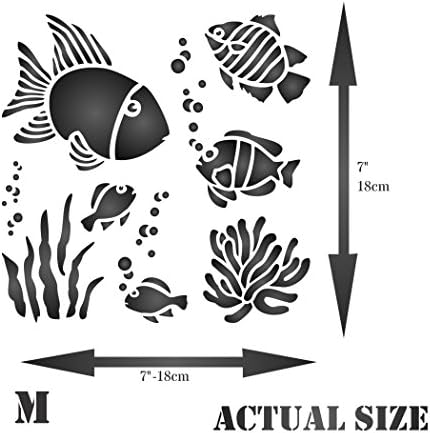 Тропска риба матрица - Скоканинг Тропски риба декор матрици за образец за сликање