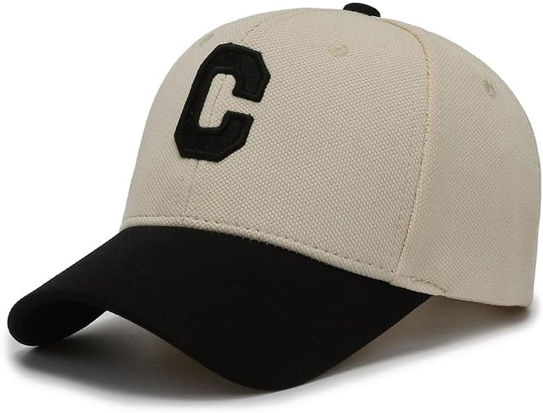 Бејзбол капа Гроздобер буква Ц капа за прилагодлив клип за универзална фит бејзбол капа