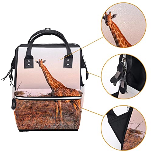 Жирафа Животинска Пелена Торбички За Торби За Мумии Ранец Со Голем Капацитет Торба За Пелени За Нега На Бебиња