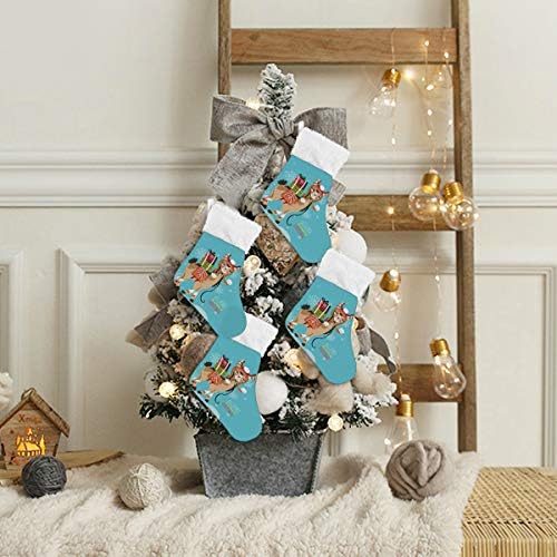 Алаза Божиќни чорапи Божиќно лама Класик Персонализирани мали декорации за порибување за семејни сезонски празници за забави Декор од 4.7,87