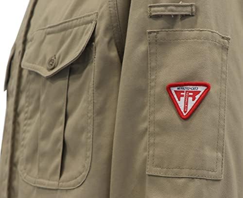 Тикомела ФР кошули за мажи отпорни на пламен 7.5oz памук NFPA2112 мажите за заварување на мажи
