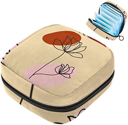 Оријукан санитарна торба за складирање на салфетка, преносна менструална подлога за патенти, торбичка за складирање на тампон за жени девојки, модерна минималисти