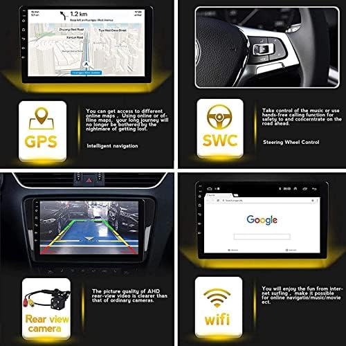 Андроид 8.1 Двоен Дин Глава Единица Автомобил Радио За Р-ено Логан 2 2012-2019 Сандеро 2 2014 2019, Гпс-Навигација 9-Инчен Екран На Допир, Bluetooth/FM/RDS/Обратна