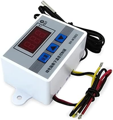 Контролер на температура на Huiop, XH-W3002 Интелигентен LED дигитален микрокомпјутерски контролер на температурата мини термостат