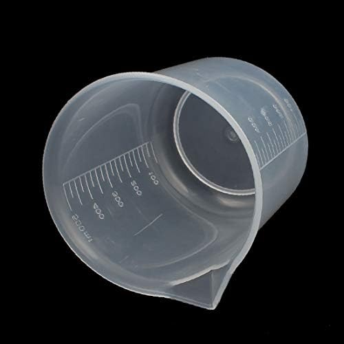 Х-DREE 5Pcs 500ml Лабораториски Транспарентен Пластичен Течен Контејнер Чаша За Мерење Чаша (Бечер дела таца ди мисуразионе дел контениторе