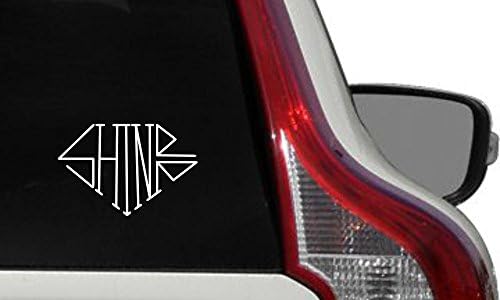 Shinee Текст Верзија 4 Налепница за налепници за декоратор за декорации за автомобили за автоматски автомобили Камиони за ветробранот Прилагодени