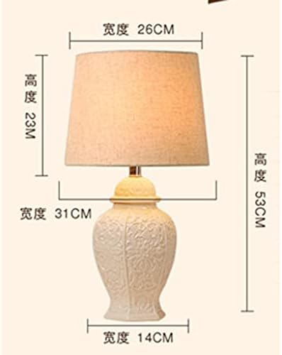 IRDFWH Бела керамичка маса ламба минималистичка табела за европски стил за студирање на дневна соба