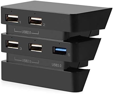 Адаптер за контролор на Hub Dauerhaft 5 порт USB Hub USB уникатни LED индикатори, за PS4 Pro конзола