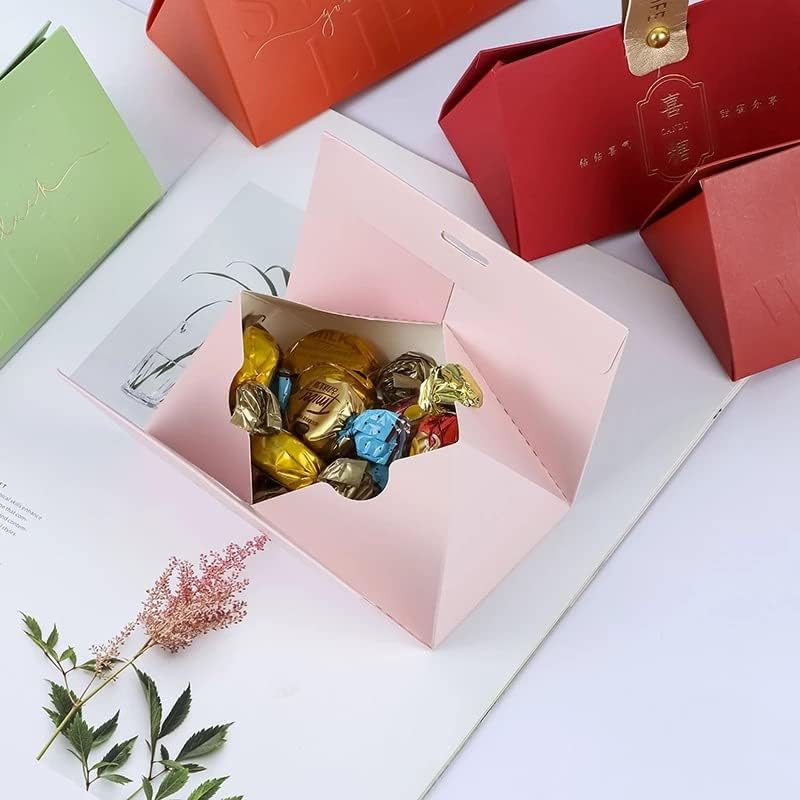 JRDHGRK Триаголник Облик Подарок кутија за подароци за свадба Подароци кутии/торби чоколадо третираат бонбони подароци торба туш за