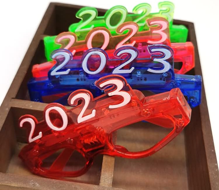 2023 LED очила ❁4pcs Пакет со повеќе бои